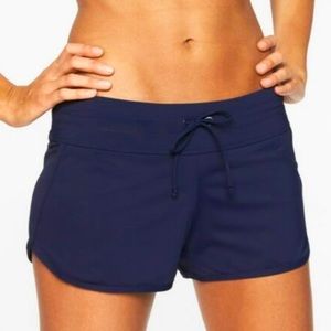 Athleta KATA Surge Swim Short Navy Size Large